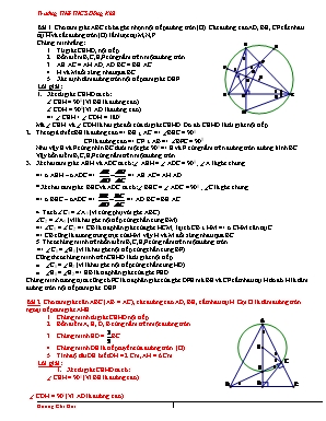 Bài ôn tập môn Hình học Lớp 9 - Hoàng Chí Hải (Có đáp án)